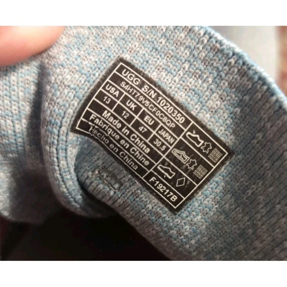 UGG Mens Size 13 Chukka Boots Freamon Hyperweave 2.0‎ Gray/teal  (1020350) Uggs